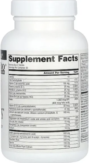 Поддержка нервной системы Source Naturals Calm Thoughts 90 таб Киев - изображение 2