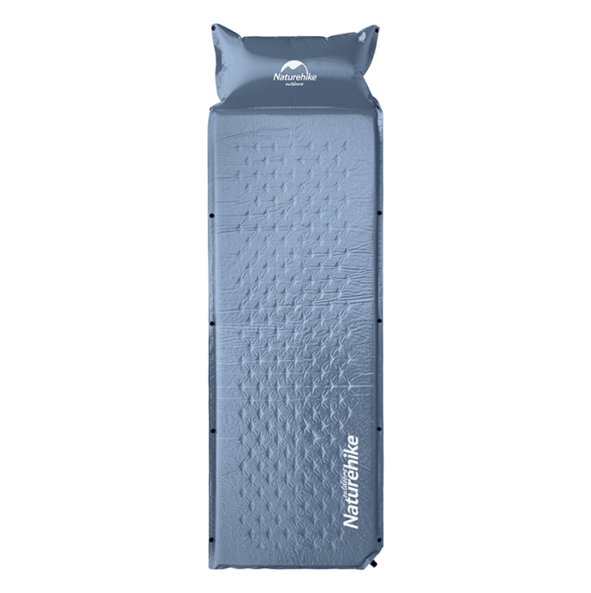 Килимок самонадувний з подушкою Naturehike NH15Q002-D, 25мм, блакитний Киев - изображение 1