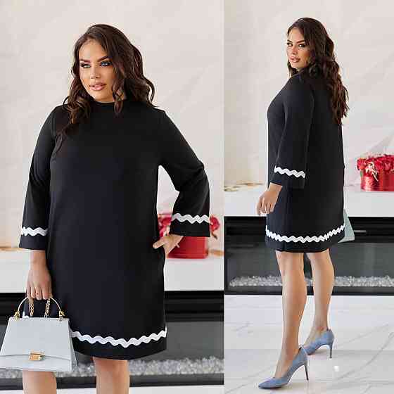 Женское короткое платье батал итальянского трикотаж 60/62 Одесса