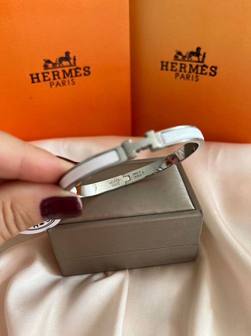 Браслет Hermes біла емаль Одеса - фото 1