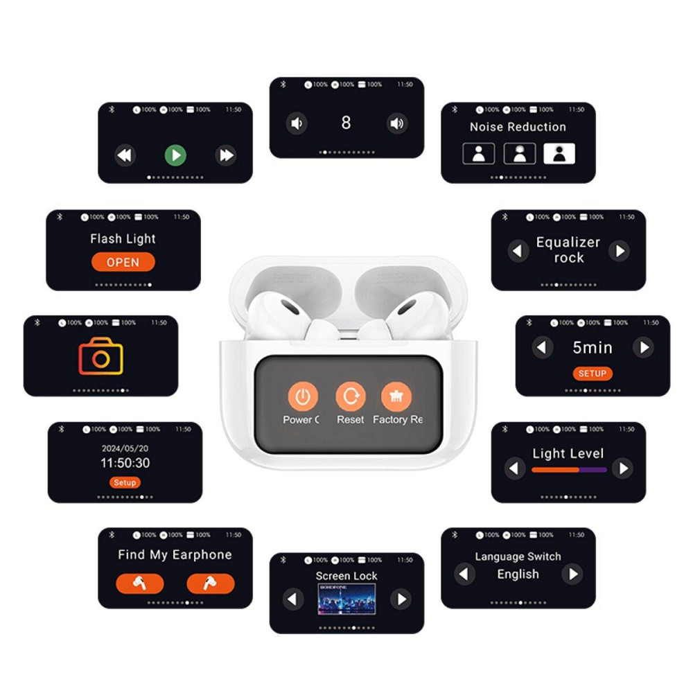 Бездротові навушники HOCO EW72 Soar шумозаглушення сенсорний LED дисплей Bluetooth 6942007629829 Одеса - фото 4