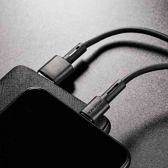 Кабель BOROFONE BX31 USB to iP 2.4A, 1m, silicone, TPE connectors, Black Київ