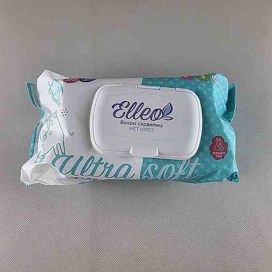 Серветки вологі 120 шт.з клапан "ELLEO" д/дітей алое (1 пачка) Харків