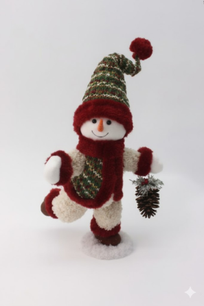 Снеговик с шишкой для новогоднего декора Киев