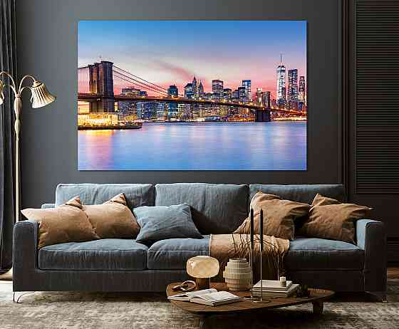 Картина полотно у вітальню / спальню  Нью-Йорк   MLP_378 ( 60х30см ) Київ