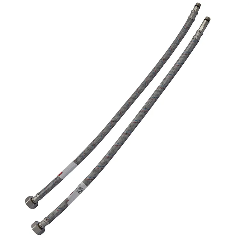 Гибкие шланги для смесителя гайка 1/2'' - Штуцер M10 (80 см) 2 шт (силик. оболочка) Zerix (ZX3031) Киев - изображение 1