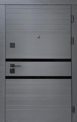 Форт-М Двері квартирна модель Тріо-Симетрія , колір Венге сірий горизонт /дуб пломбір Київ - фото 1