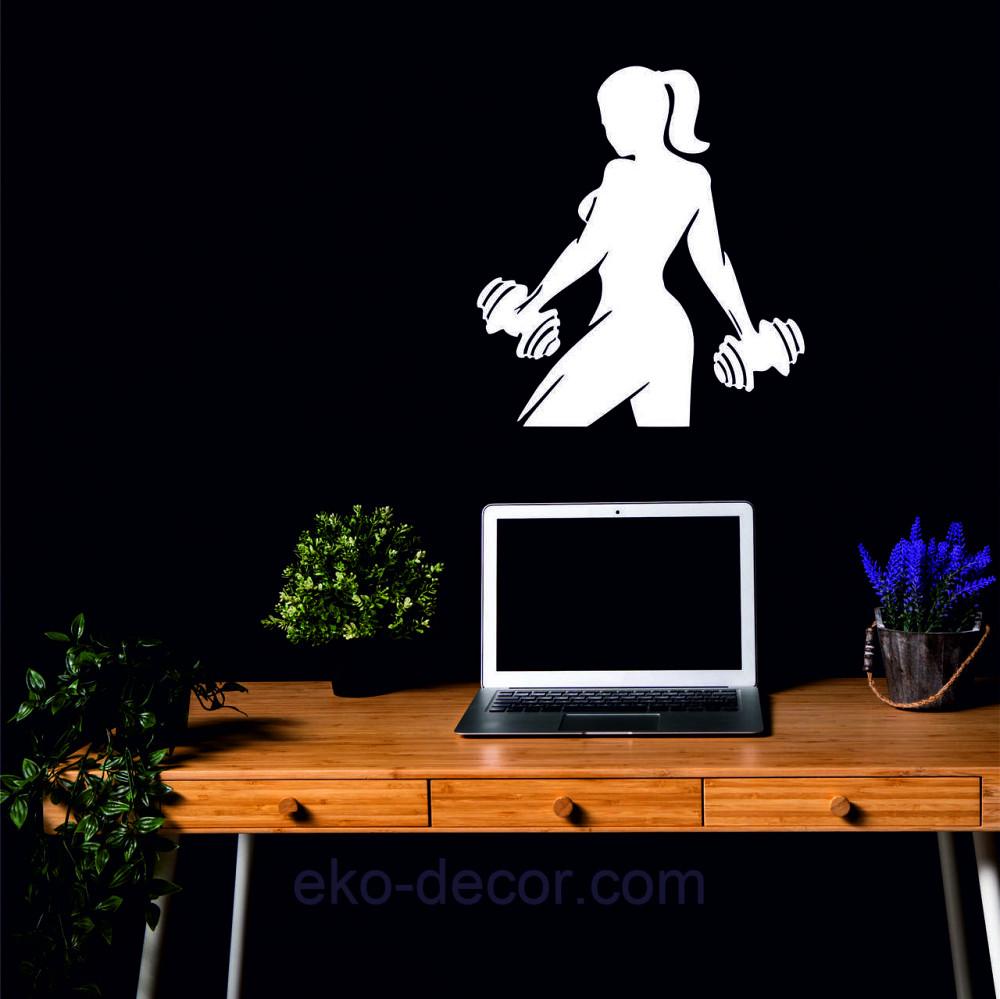 Декоративне настінне 3D Панно «Бодібілдінг» Декор на стіну з об'ємом 90*81 см, Білий Київ - фото 5