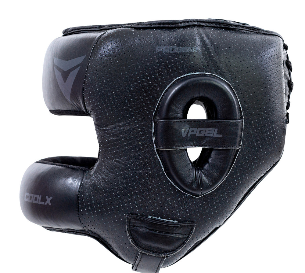 Боксерський шолом з бампером з натуральної шкіри чорний V`Noks Boxing Machine PRO Київ - фото 4