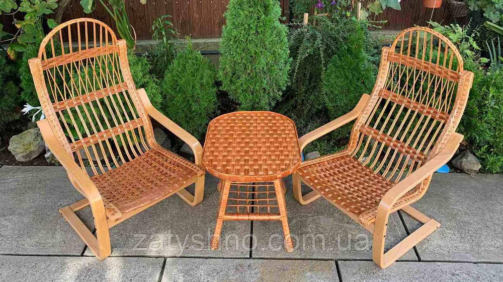 Плетеные шезлонги с овальным столом Киев - изображение 3