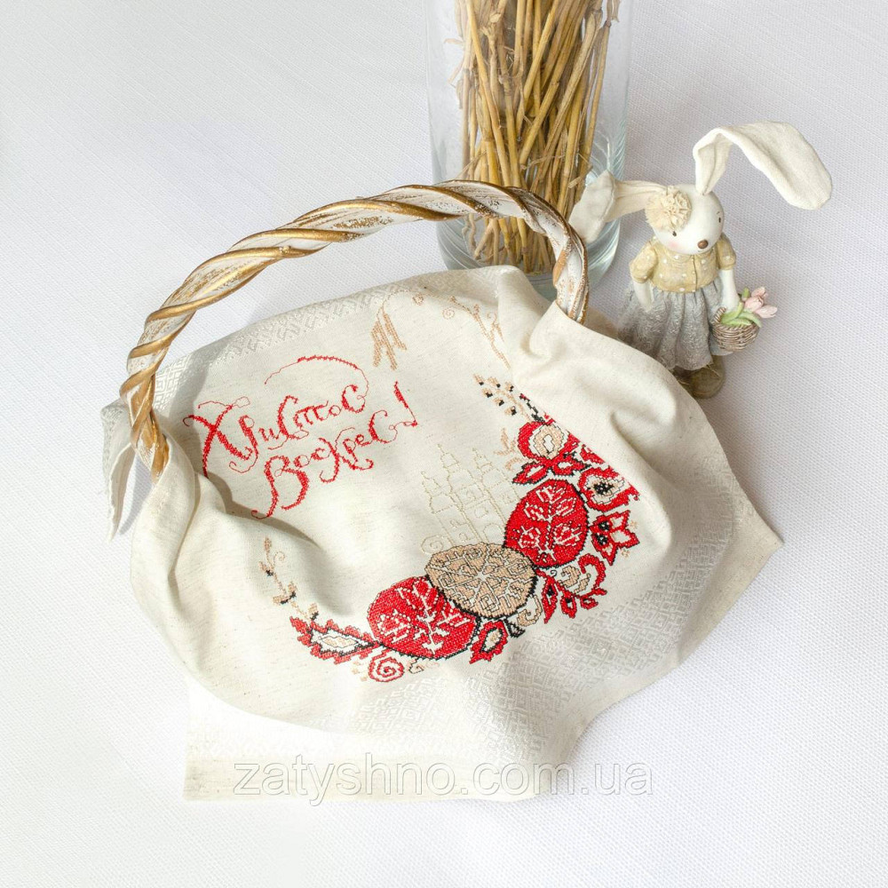 Серветка вишита на паску ніжна Київ - фото 1