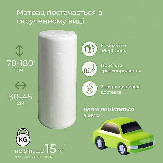 Матрас ортопедический Ismart Koala Oasis 120х190 см безпружинный (ISM-051374) Львов