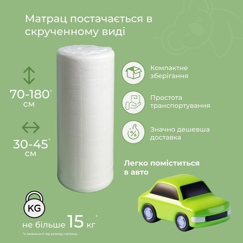 Матрас ортопедический Ismart Koala Oasis 120х190 см безпружинный (ISM-051374) Львов - изображение 6