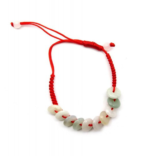 Красный браслет с нефритом Киев - изображение 1