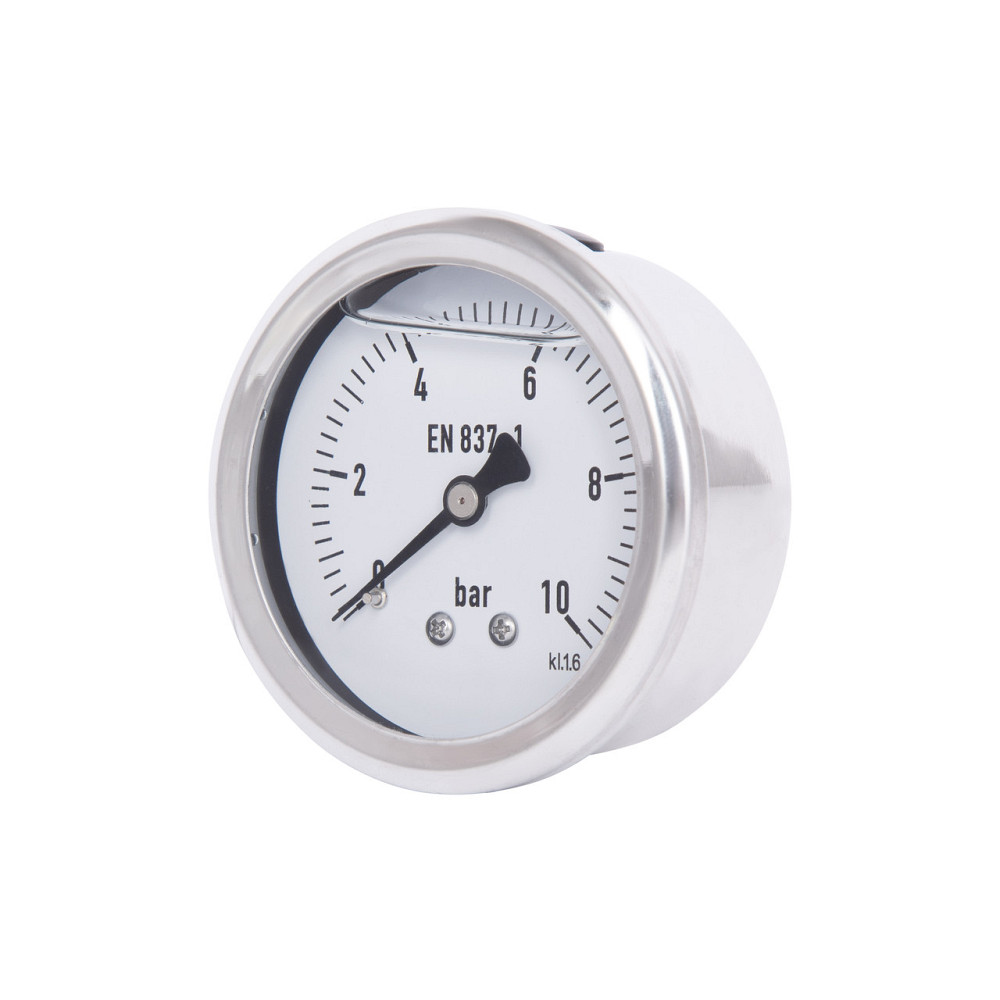 Манометр гліцериновий Thermo Alliance Forte d63 мм, 1/4"Н із заднім під'єднанням (латунь) 0–10 барів TAF171G10B Київ - фото 8