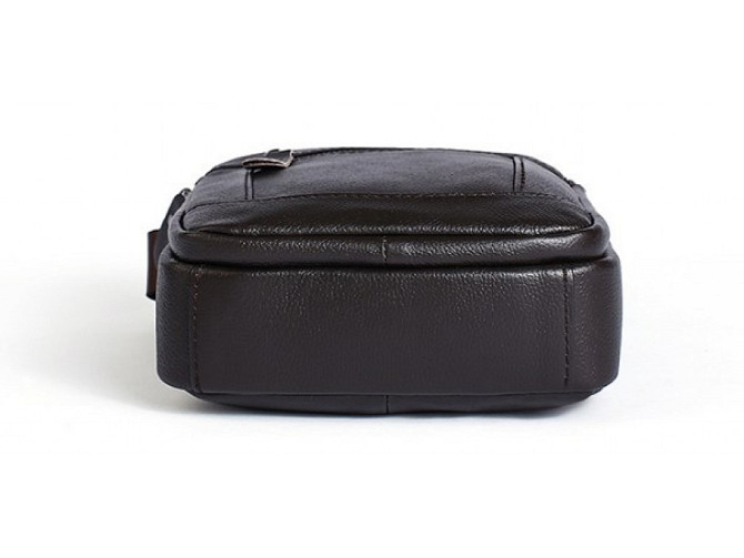 Чоловіча сумка-барсетка шкіряна через плече чорна Tiding Bag SK N5386 Кам'янське - фото 10