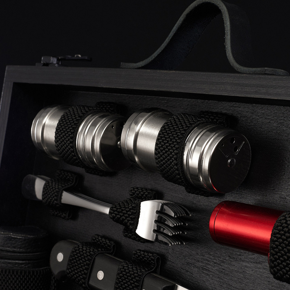 Шампури подарункові набір бокс для пікніка гриля та барбекю Оригінальні Віп подарунки на день народження татові, хлопцю, Тернопіль - фото 3