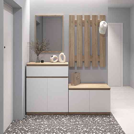 Передпокій VAYS, комплект у передпокій №2 Дуб Сонома-Білий фасад Львів