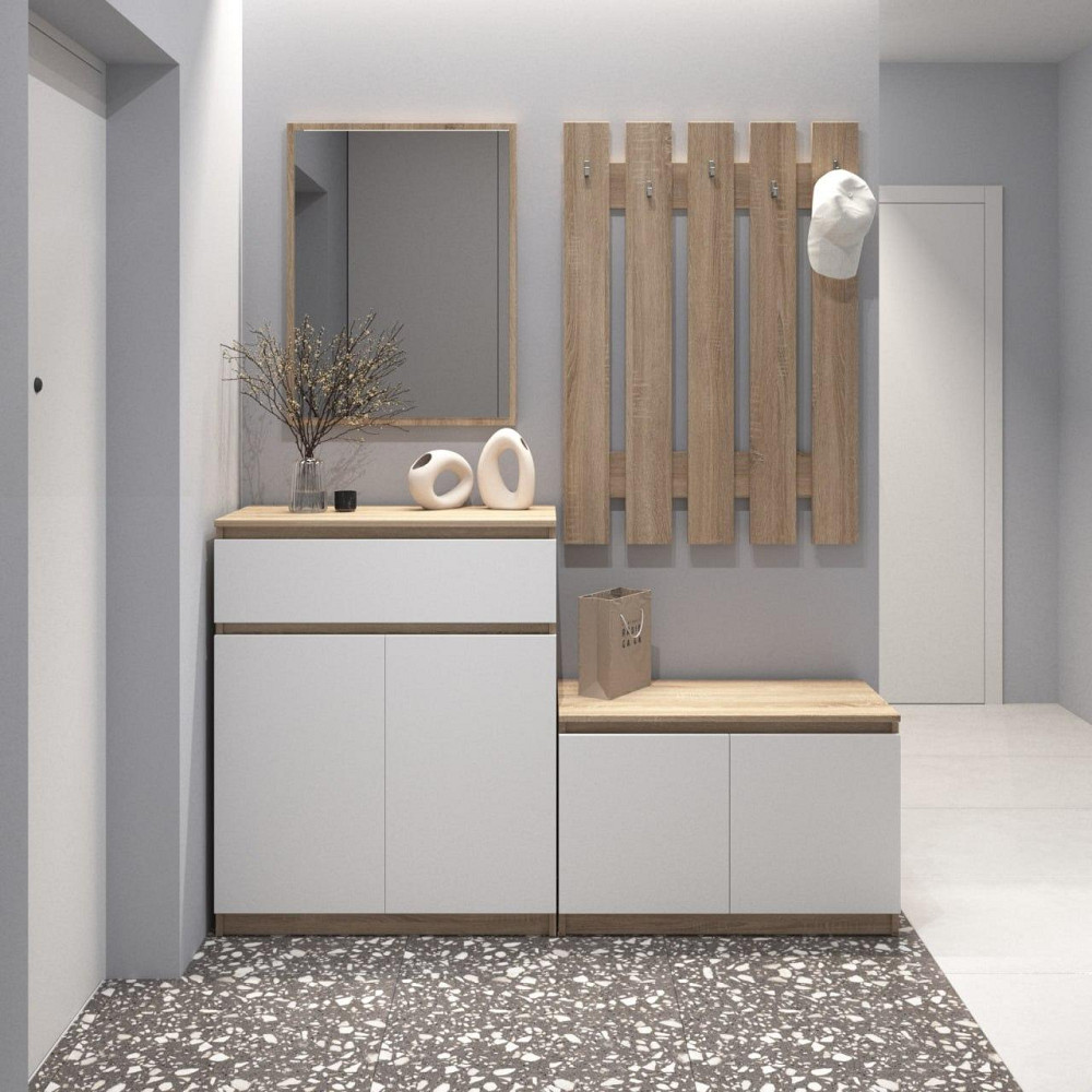 Передпокій VAYS, комплект у передпокій №2 Дуб Сонома-Білий фасад Львів - фото 1