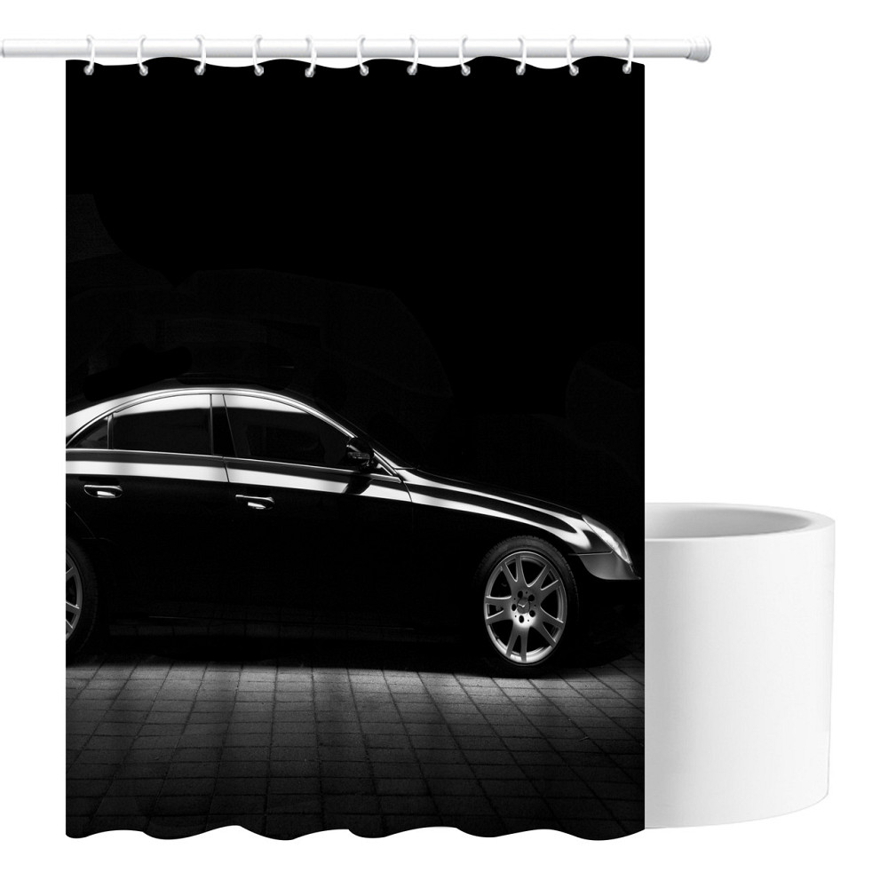 Шторка для ванны из полиэстера водонепроницаемая Bathlux 180x180 см с кольцами, занавеска для ванной комнаты Каменец-Подольский - изображение 3