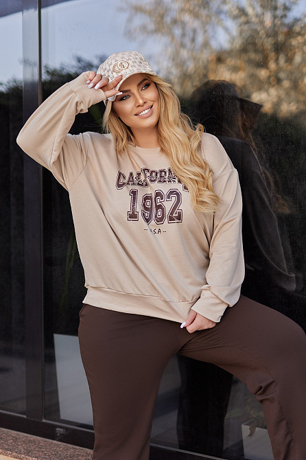 Спортивный женский костюм двунитка Mason 42-44, Шоколадный Киев - изображение 4