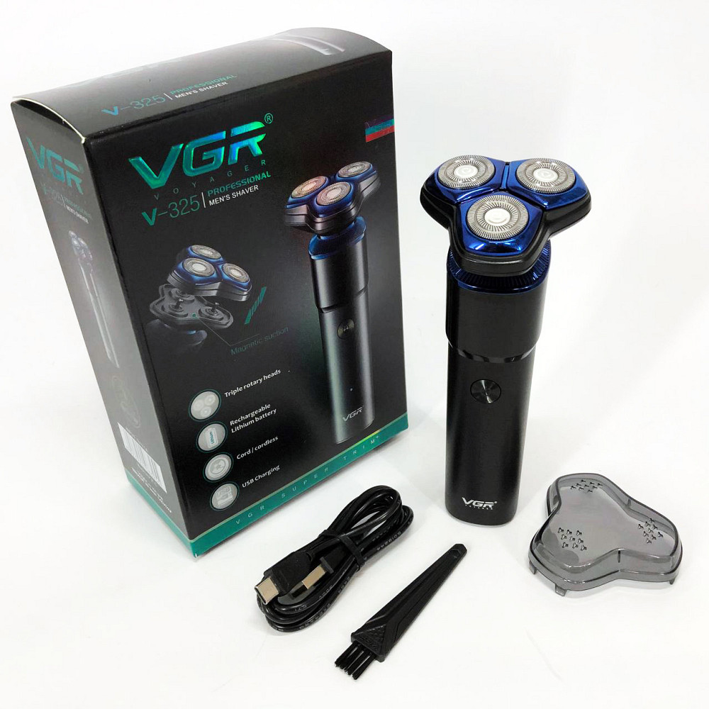 Електрична чоловіча бритва для бороди VGR V-325, Електробритва для догляду за бородою GB-53 Київ - фото 13