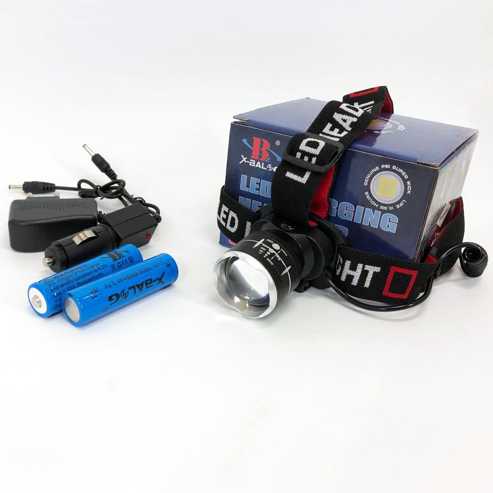 Головной фонарь для активного отдыха X-Balog BL-T09B-P90, Мощный аккумуляторный фонарик на голову EA-17 Ивано-Франковск - изображение 2