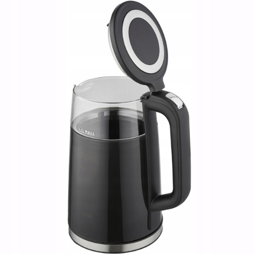 Електрочайник 1,7л нерж.сталь/скло/пластик чорний KM1710 KAMILLE Житомир - изображение 4