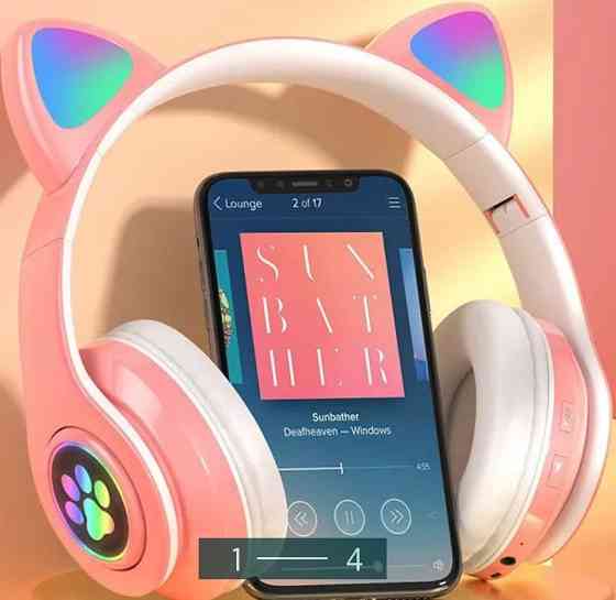 Безпроводные Наушники: LED c кошачьими ушками CAT STN-28.Bluetooth Харьков