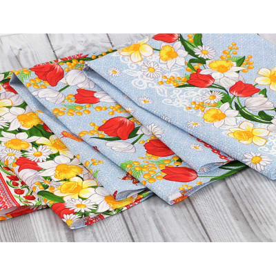 Полотенце Руно набор кухонных Весенние цветы 45х80 см 3 шт (707Т_Весняні квіти) Винница - изображение 6