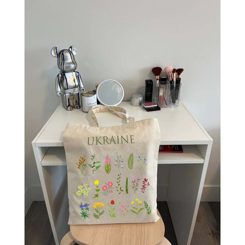 Екошопер BookOpt BK4083 Польові квіти, бежевий Луцьк - фото 3