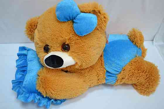 Алина Плюшевая мишка малышка 45 см медовая с голубым Киев