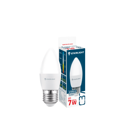 Лампа LED C37 7W E27 4100К 175-275V Enerlight Житомир