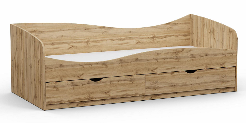 Ліжко односпальне L-11, Дуб Аппалачі, 2030х937х680 Львів - фото 1
