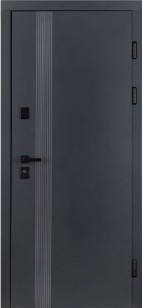 Двері вхідні Наші Двері Наші Двері РУБІЖ Грація ПВХ Антрицит 960х2040 мм Київ