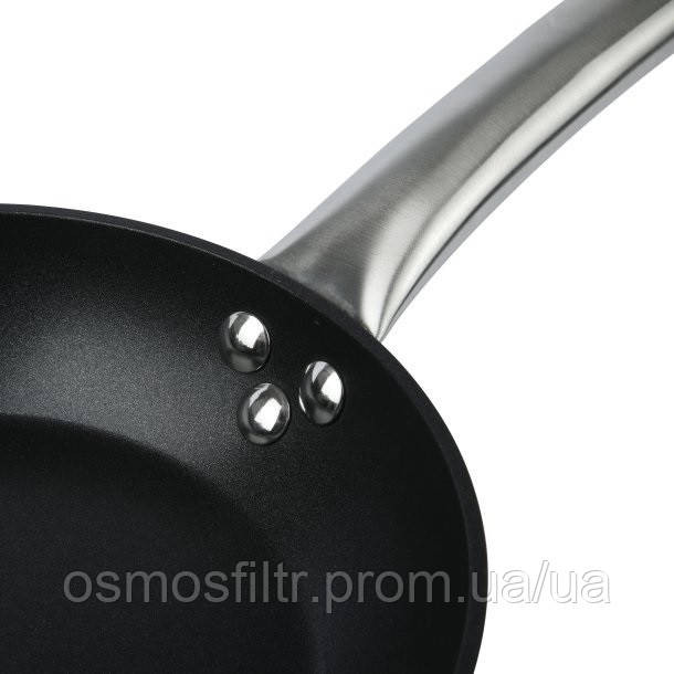 Сковорода Axentia Blackline Ø 20 см аллюминий ручка нерж антипригарное покрытие PTFE (135649) Киев - изображение 3