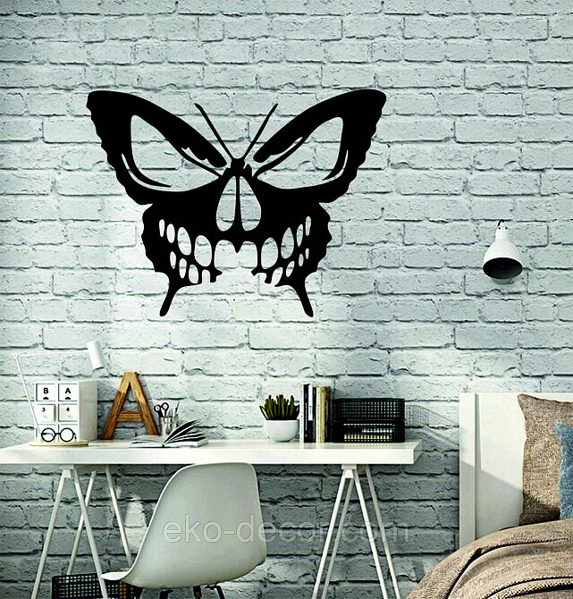 Декоративное настенное 3D Панно «Череп», Декор на стену с объемом 90*68 см, Черный Киев - изображение 7