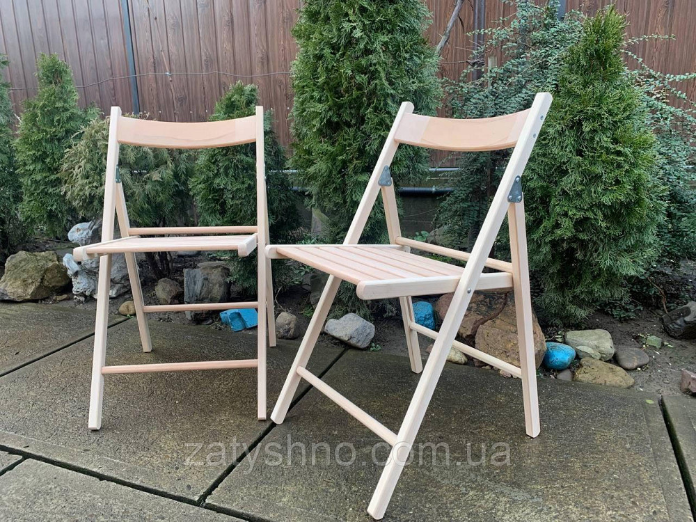 Стільці складні, з натурального дерева Київ - фото 3