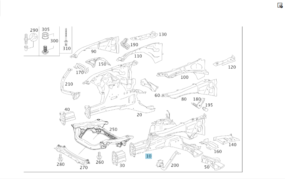 Mercedes-Benz  A2216200761 Передня ліва чверть кузова CL C216 S-class short W221 S-class long V221 Одеса - фото 1