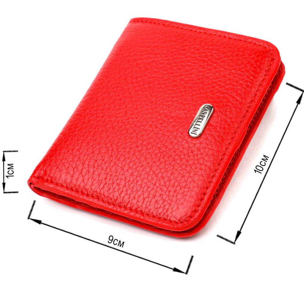 Превосходный женский кошелек небольшого размера из натуральной кожи флотар CANPELLINI 21803 Красный Киев - изображение 8