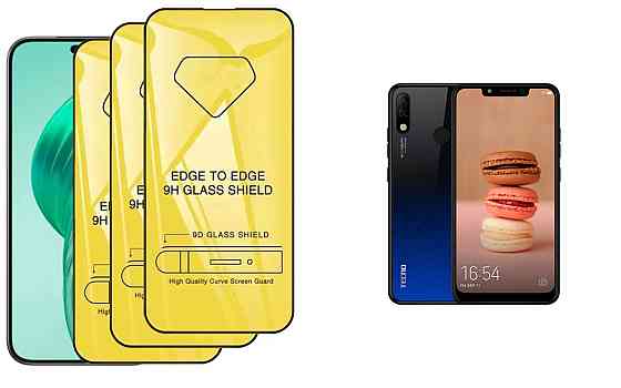 Захисне скло DefenzoGlass для Tecno Spark 3 Pro (KB8) – подвійна міцність Київ