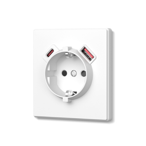 NOTA білий мат Розетка внутрішня 1-а USB+Type-C із заземленням Videx Житомир - изображение 2