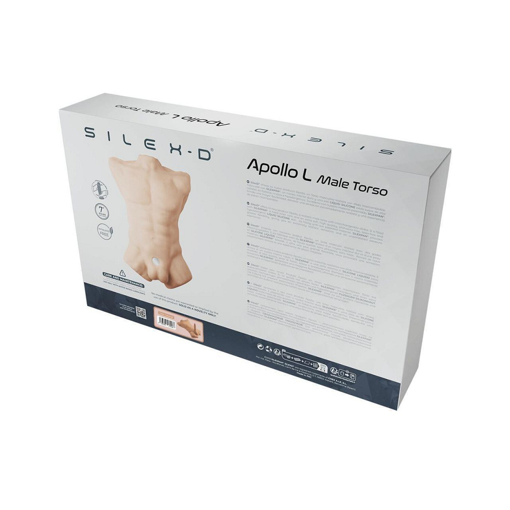 Торс с фаллоимитатором на присоске SilexD Apollo L Male Torso Caramel Sex Aura Киев - изображение 9