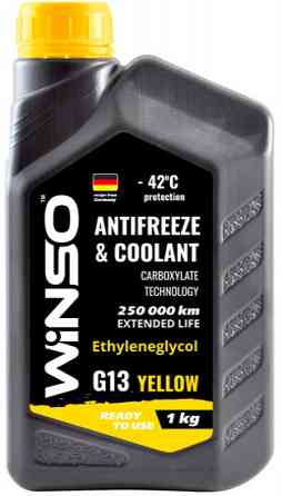 WINSO 880940 ANTIFREEZE YELLOW G13 — Сучасний жовтий антифриз G13 для максимального захисту системи охолодження двигуна Ковель