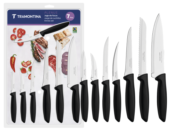Набор ножей TRAMONTINA Plenus black, 7 предметов (6820220) Киев