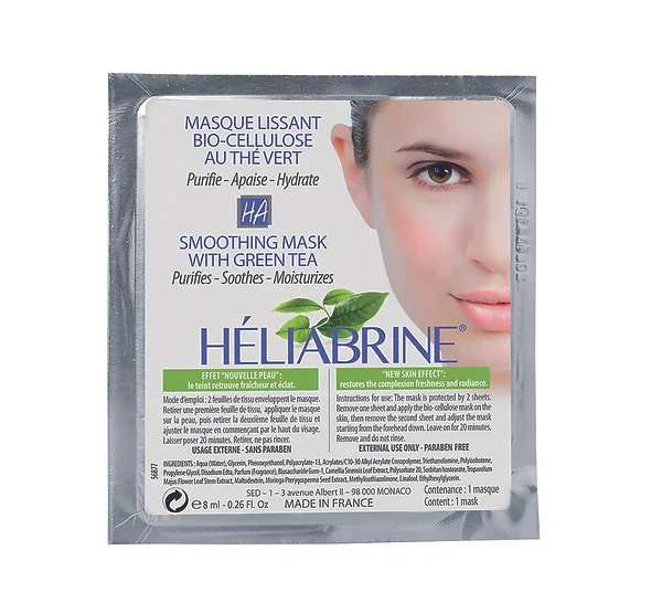 Heliabrine Биоцелюллозная противовоспалительная маска с зеленым чаем Smoothing Mask With Green Tea  8 мл Днепр - изображение 1