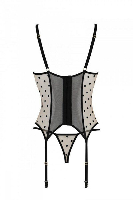 Корсет Passion MARINA CORSET, XXL/XXXL, beige, з відкритими чашками Sex Aura Київ - фото 4