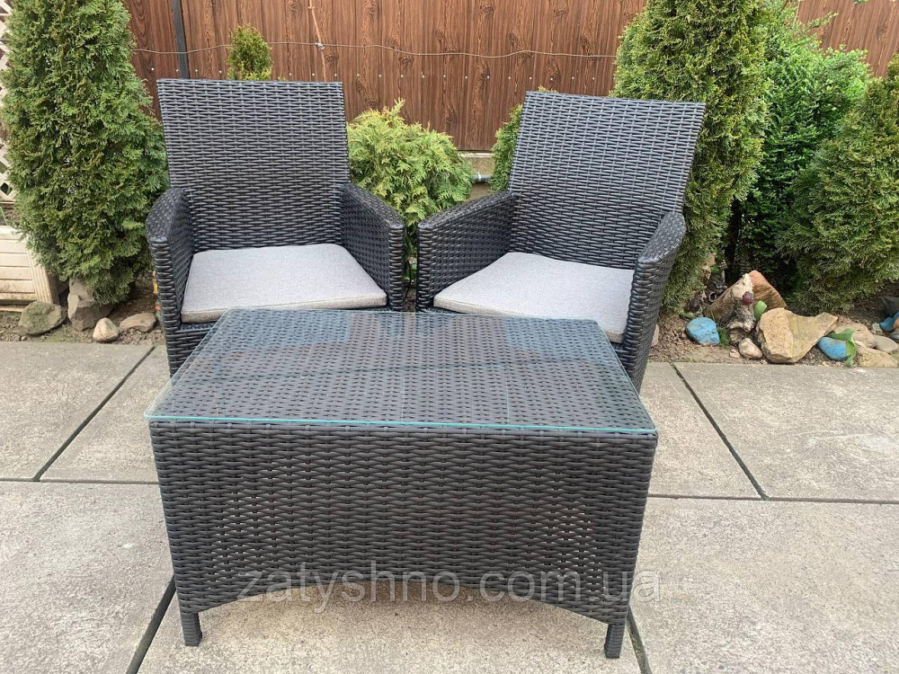 Ротангові меблі з 2 кріслами та столом Київ - фото 7