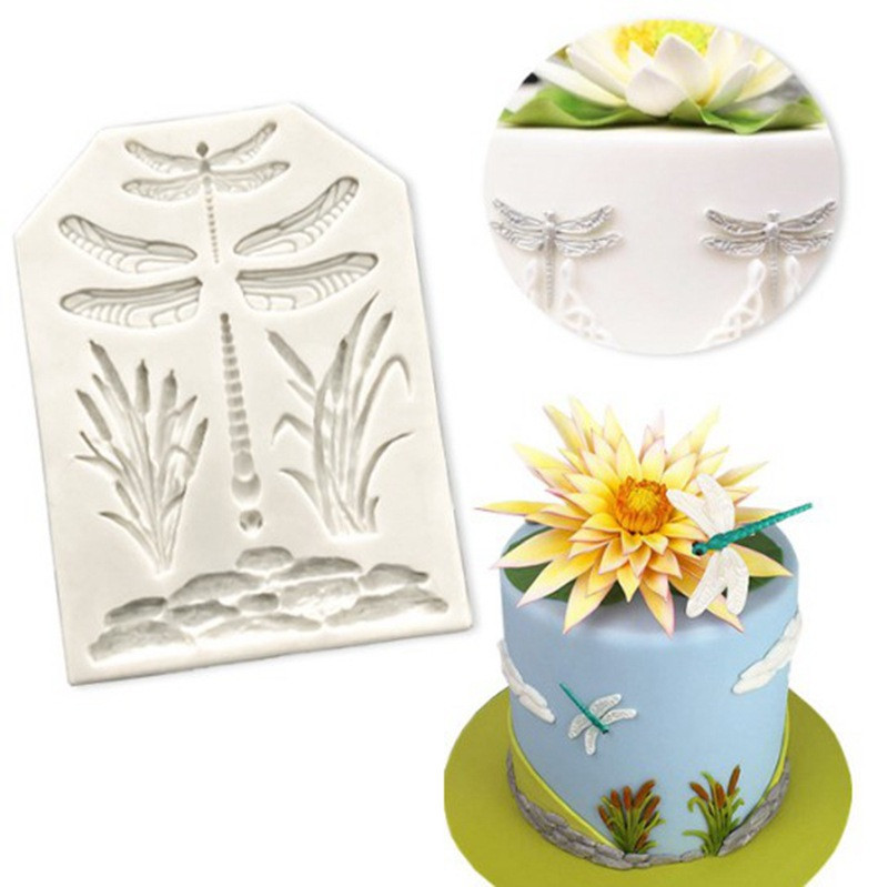 Молд силиконовый Стрекоза и камыши 100 на 136 мм серый Киев - изображение 7