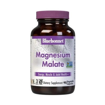 Мінерали Bluebonnet Nutrition Магній малат, Magnesium Malate, 90 вегетаріанських капсул (BLB0752) Вінниця - фото 1